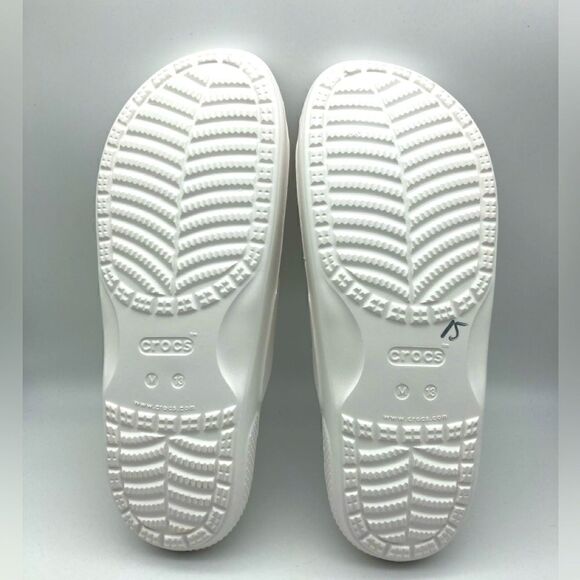 NWT Crocs Classic Unisex White Sandals Size 13/310 - Picture 8 of 9
